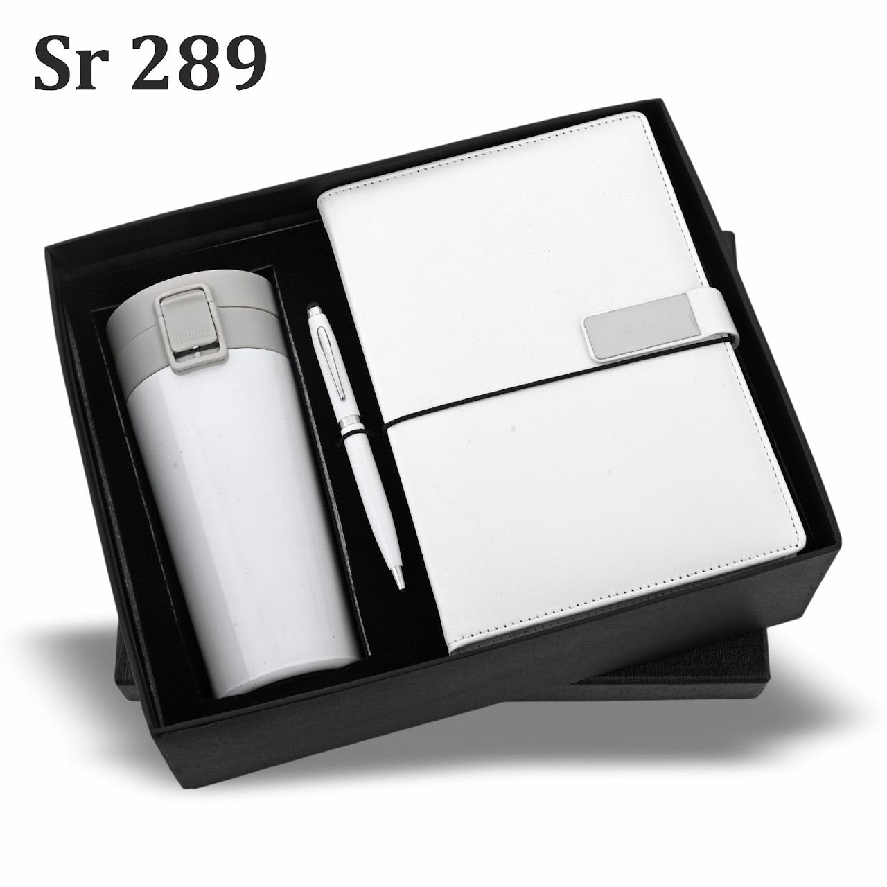 Sr 289: Diary Pen Flask Set White