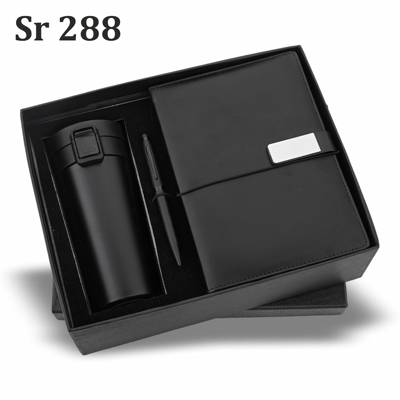 Sr 288: Diary Pen Flask Set Black