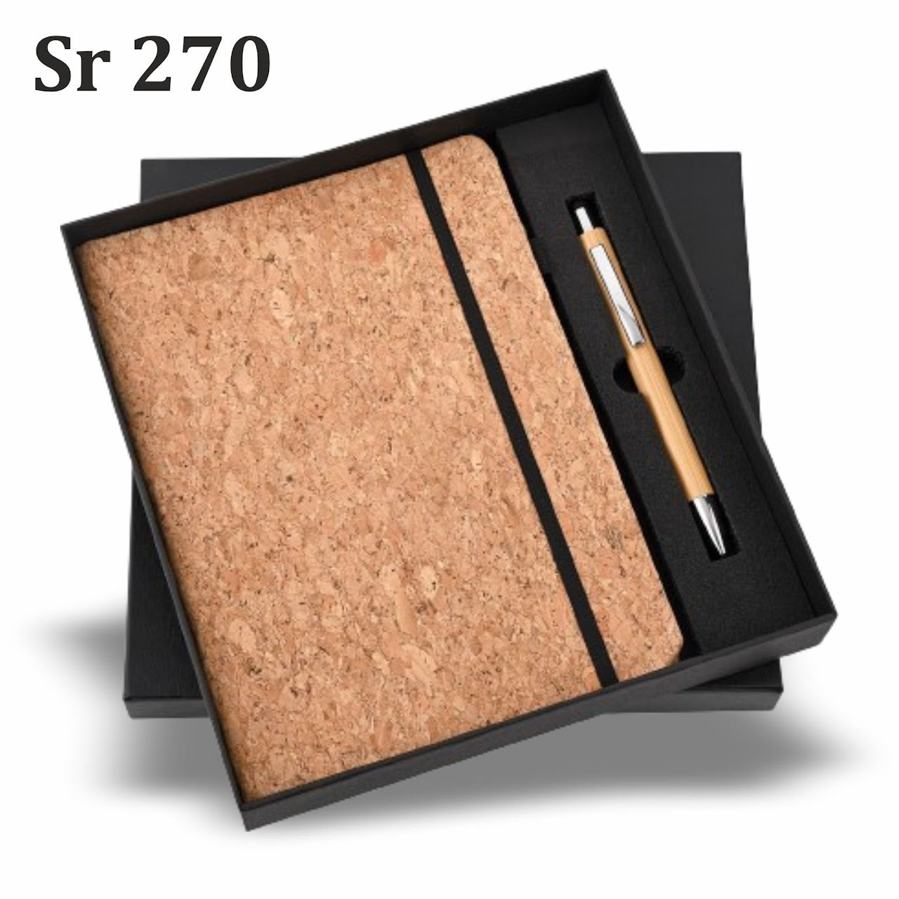 Sr 270: Cork Elastic Diary Pen