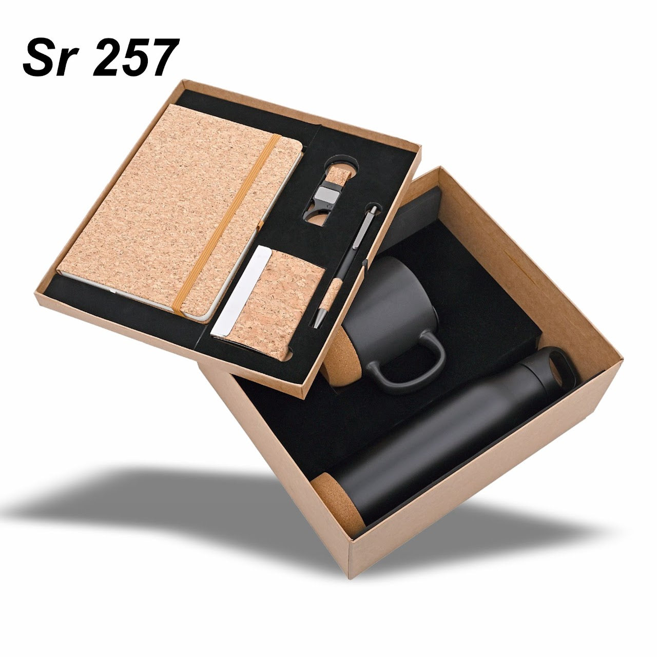 Sr 257: Cork Finish Bottle, Mug, Diary, Pen, Keychain & Cardholder