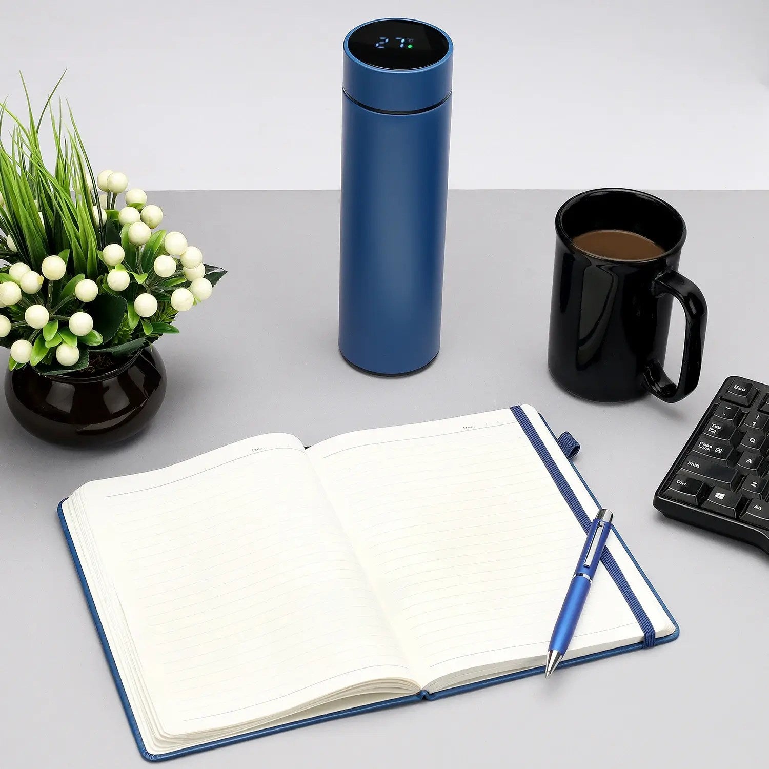 FLAG 4 in 1 Pen With Key chain & Cardholder & Diary Set Classy Matte Blue  finish|Premium Gifting Products For Office|Ideal for Professionals :  Amazon.in: Office Products