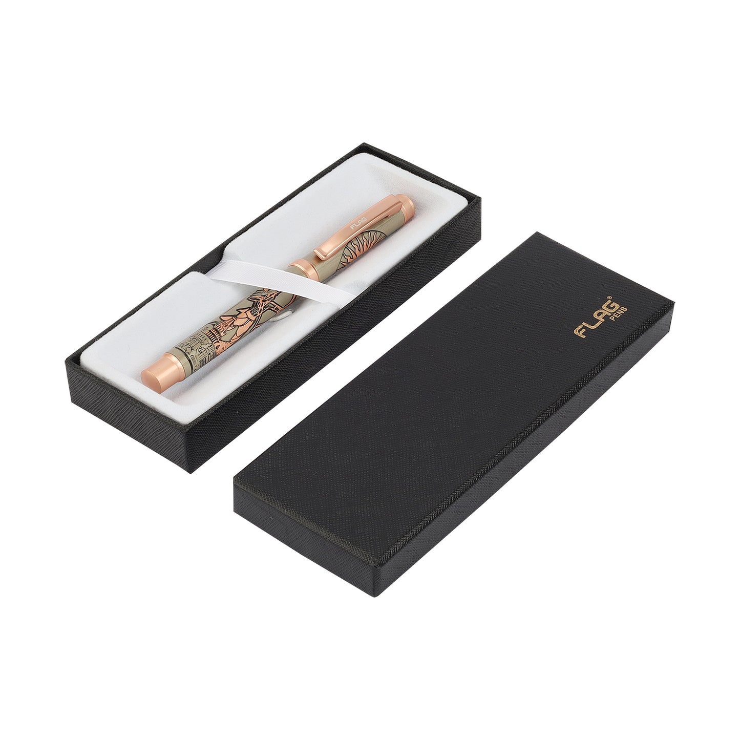 ROSEGOLD FINISH SHREE RAM PEN (FLAG - 1004)